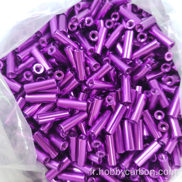 Entretoise aluminium ronde violette m3x15mm pour cadre FPV